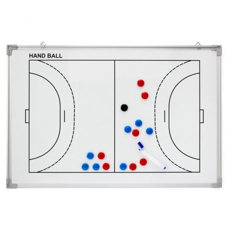 Tabla magnetica handbal 90x60 cm, 2 fete, cu magneti si marker