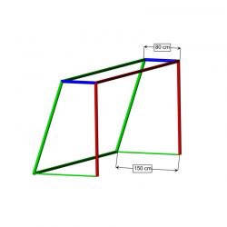 PLASE PORTI FOTBAL HUCK 5X2 M, FIR 4 MM
