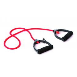 Tub elastic rezistenta, cu manere, rosu