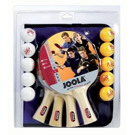 Set tenis de masa Joola Family - 4 palete si 10 mingi