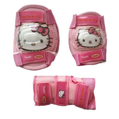 Set protectie fete Hello Kitty - cotiere, genunchiere, protectie palme
